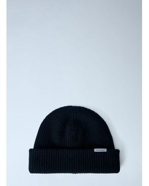 Balenciaga Ribbed Knit Beanie - Blue