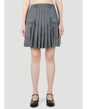 ROKH Pleated Skirt - Blue