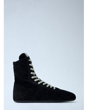 Rick Owens Quilted Minimal High Trainers - Black