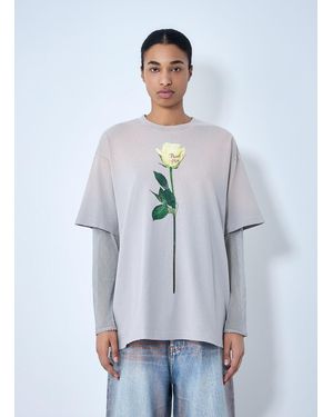 Acne Studios Layered Graphic T-Shirt - Gray