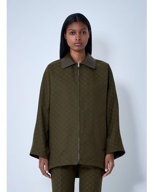 Gucci Supreme Gg Fabric Jacket - Green