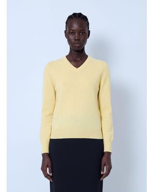 Miu Miu V-Neck Wool Jumper - Yellow