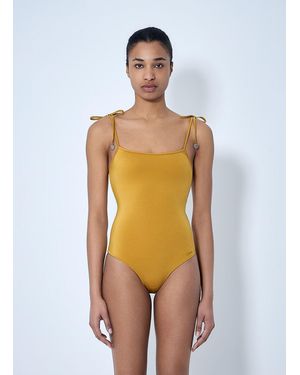 Chloé Chloé Tie-Shoulder Swimsuit - Yellow