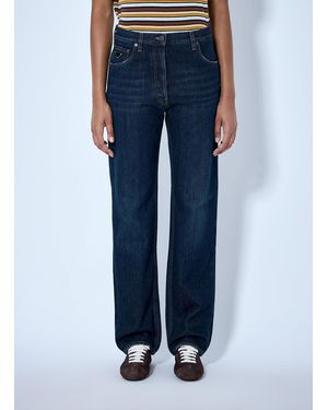Prada Straight-Leg Washed Denim Jeans - Blue