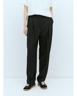 TOTEME Double-Pleated Tailored Pants - Black
