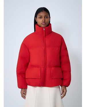Moncler + Jil Sander High-Neck Puffer Jacket - Red