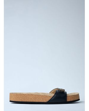 Balenciaga Scholl Strap Flat Sandals - Blue