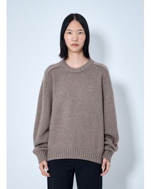 KHAITE Mae Cashmere Sweater - Gray