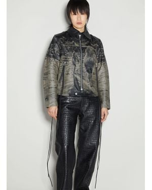 Eytys Dixon Zorn Leather Jacket - Grey