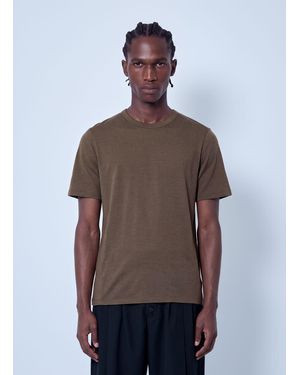 Jil Sander Cotton Crewneck T-shirt - Brown