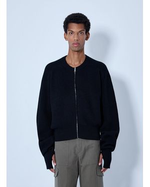 Rier Ribbed Zip-up Cardigan - Blue