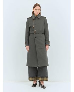 Burberry Long Cotton Nylon Trench Coat - Grey