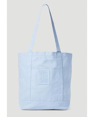 Raf Simons Logo Patch Tote Bag - Blue