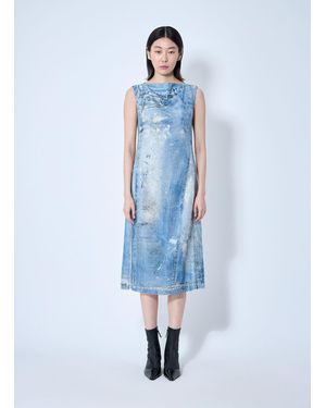Acne Studios Printed Sequin Midi Dress - Blue