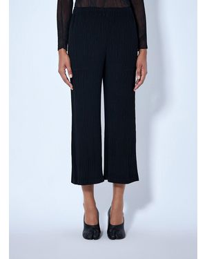 Issey Miyake Hatching Pleats Pants - Blue