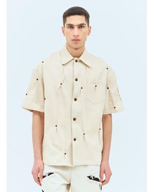Kusikohc Multi Rivet Denim Shirt - White