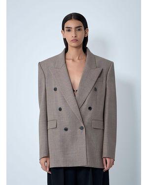 Saint Laurent Double-Breasted Blazer - Grey