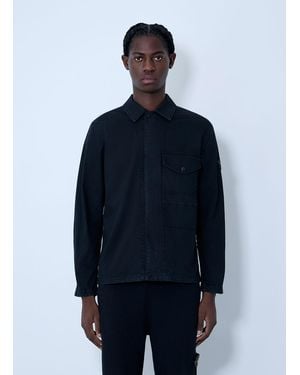 Stone Island Logo Patch Shirt - Blue