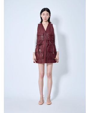 Chloé Leather Vest - Red