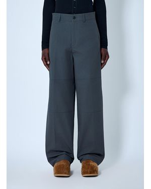 Dries Van Noten Wide-Leg High-Rise Trousers - Blue