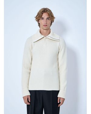 Bottega Veneta Ribbed Knit Sweater - White