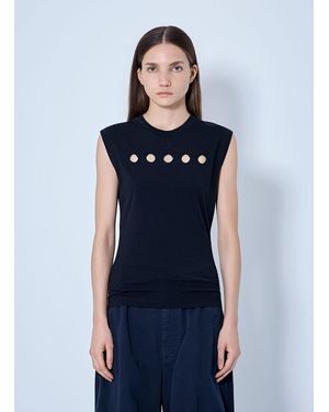 Marni Sleeveless Top With Cut-Out Detailing - Blue