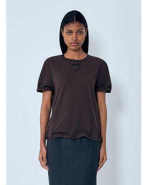 Prada Cotton Jersey T-Shirt - Blue