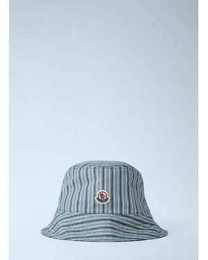 Moncler Striped Bucket Hat - Blue