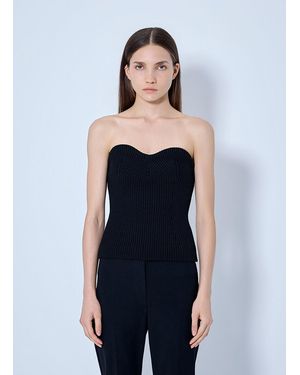 Jil Sander Strapless Knitted Top - Blue