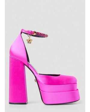 Versace Medusa Aevitas Platform Heels - Pink