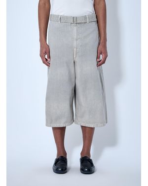 Lemaire Wide-Leg Denim Culottes - Grey
