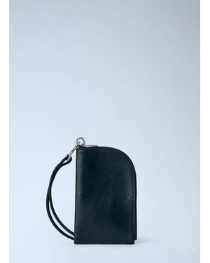 Rick Owens Leather Zip-around Wallet - Blue