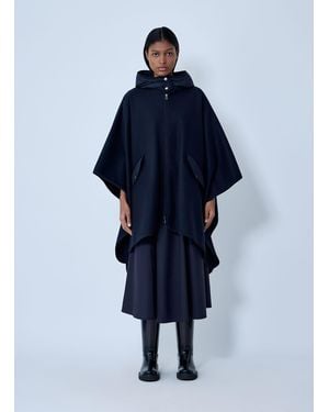 Moncler Hooded Cape - Blue