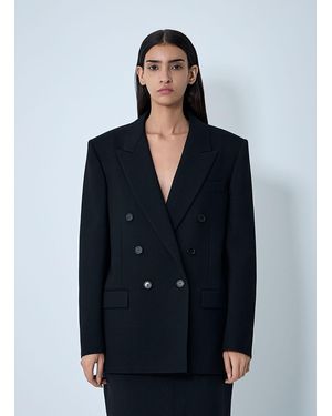 Saint Laurent Double-Breasted Blazer - Blue