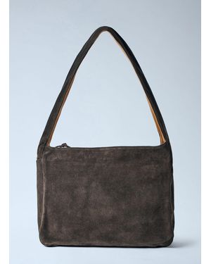 Our Legacy Grande Brick Suede Shoulder Bag - Grey