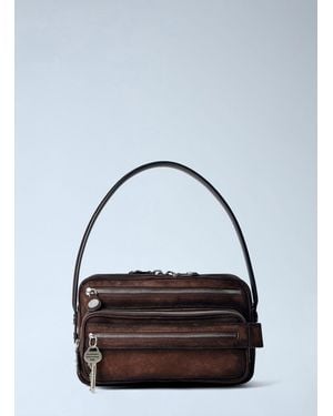 Acne Studios Camero Party Suede Shoulder Bag - Multicolour