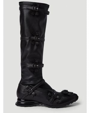 Kiko Kostadinov Ribbon High Boots - Black