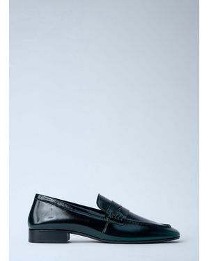 Dries Van Noten Polished Leather Loafers - Green