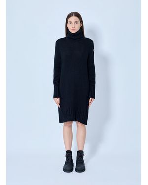 Moncler Turtleneck Knit Dress - Blue