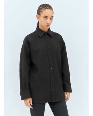 Bottega Veneta Wool Twill Shirt - Black