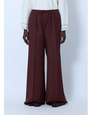 Max Mara Wide-Leg Drawstring Pants - Purple