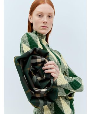 Burberry Rose Check Clutch - Green