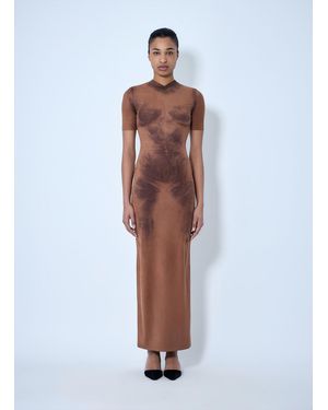 Acne Studios Short Sleeve Maxi Dress - Blue
