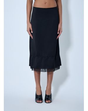TOTEME Tiered Hem Midi Skirt - Blue