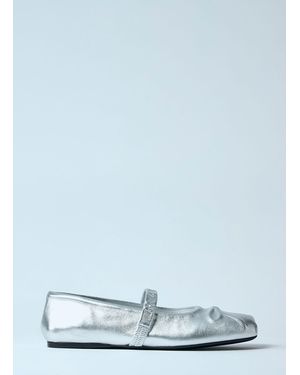 Marni Leather Mary Jane Shoes - Blue