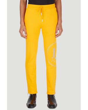 Lourdes Sequin Graphic Track Pants - Yellow