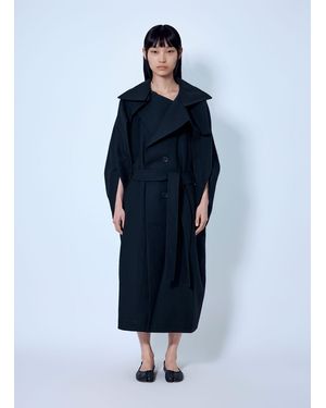 Issey Miyake Calligraph Trench Coat - Blue