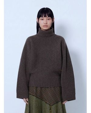 Ganni Double Knit Batwing Turtleneck - Blue