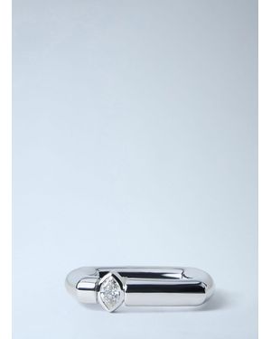 Tom Wood Slim Frame Diamond Ring - Blue