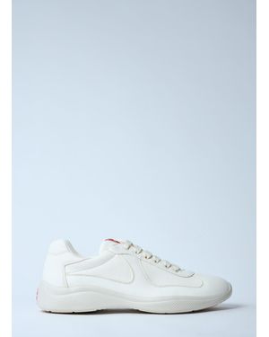 Prada Leather Low-Top Trainers - Blue